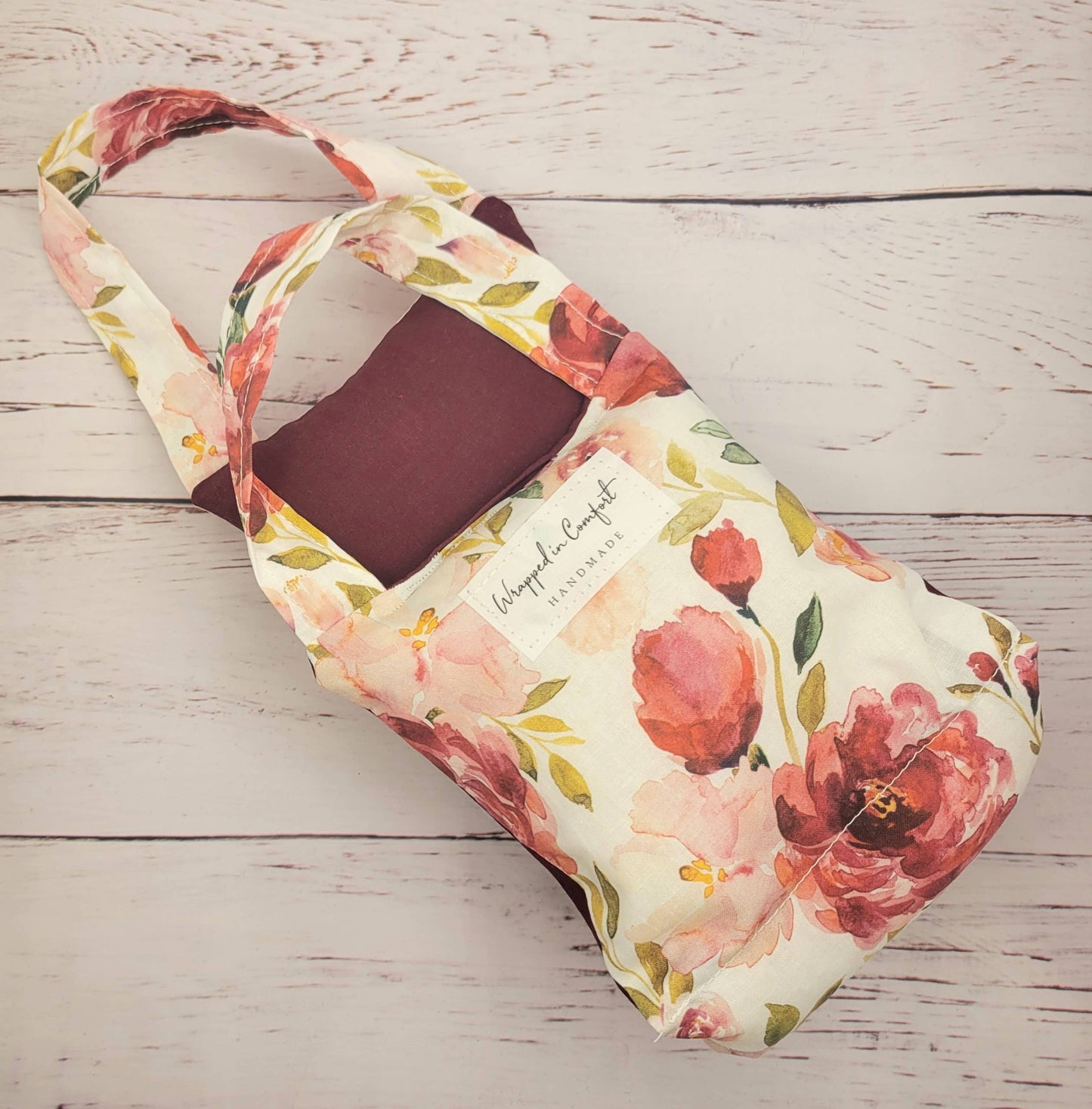 Red Floral | Organic Cotton Heating Pad - Neck Wrap