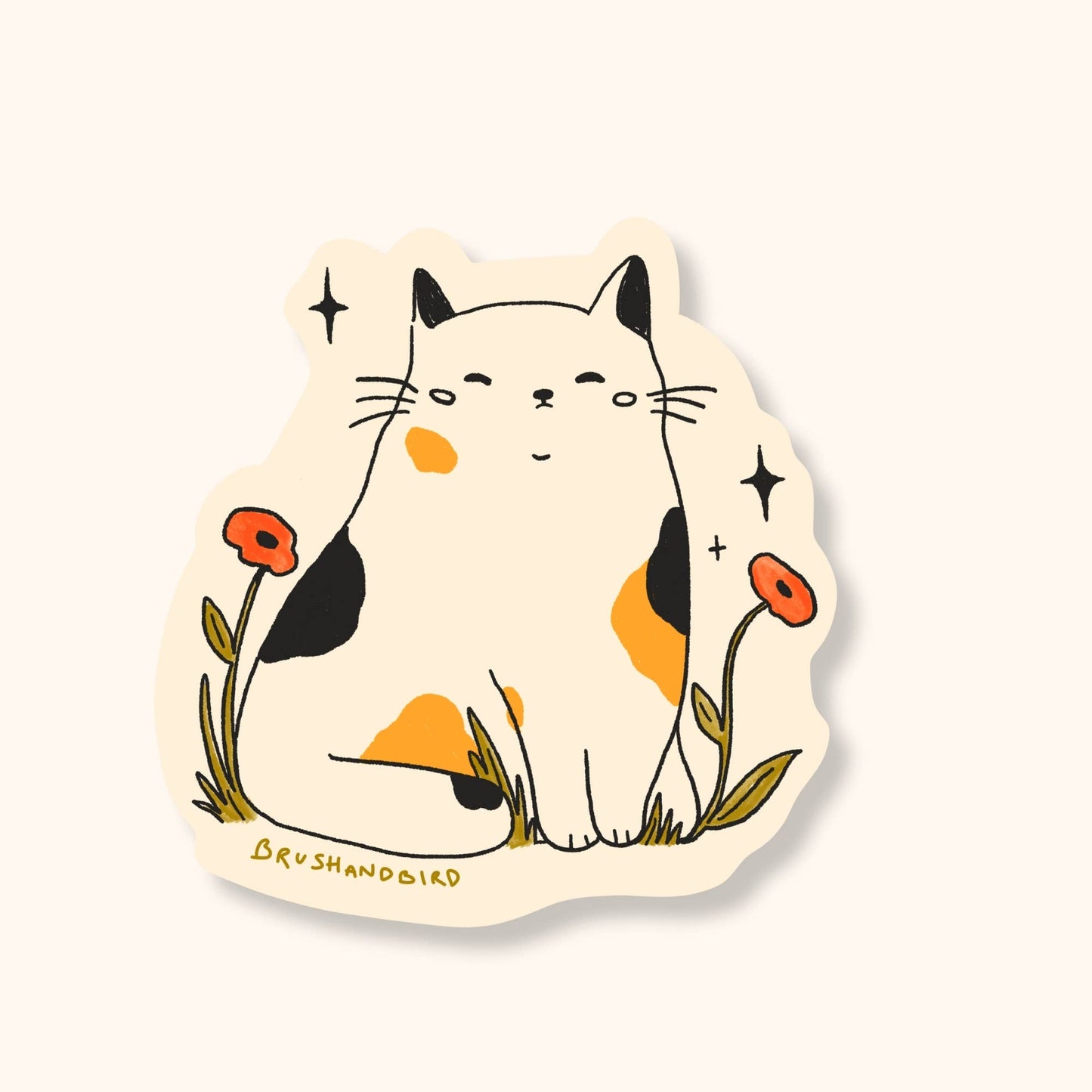 Grumpy Cat Sticker | Cute Animal Waterproof Vinyl Sticker
