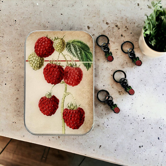 Large Raspberry Notions Tin