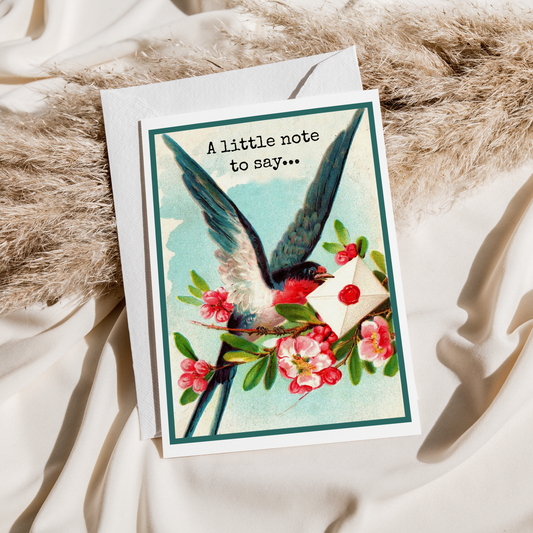 Vintage Bird | A Little Note To Say... Greeting Card