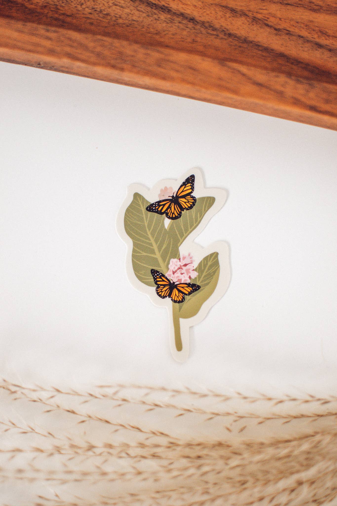 Monarch Butterfly Milkweed Sticker | Waterproof Vinyl Sticker