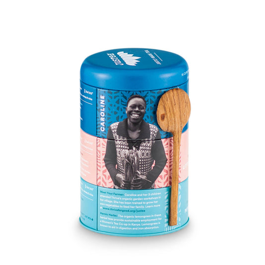 Organic, Fair-Trade Herbal Tea |  Trio Tin & Spoon Gift Set