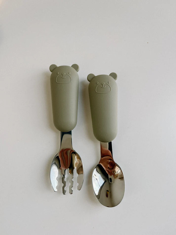 Silicone Fork + Spoon Set 12m+