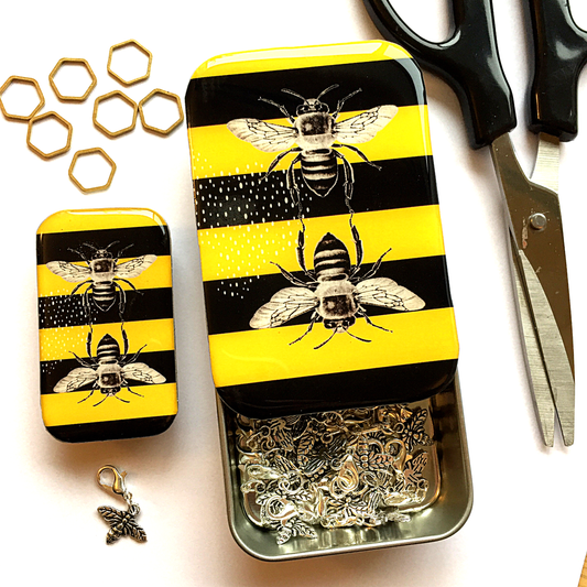 Large Bee Notions Tin