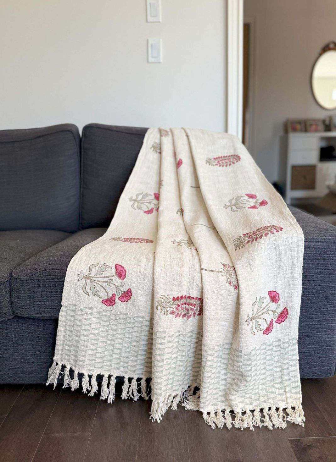 Pink Paisley | Throw Blanket
