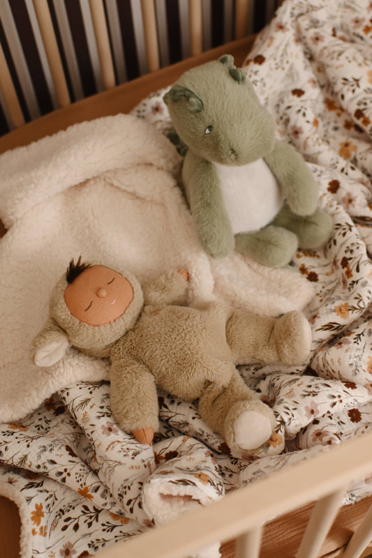 Wildflowers | Crepe + Sherpa Swaddle