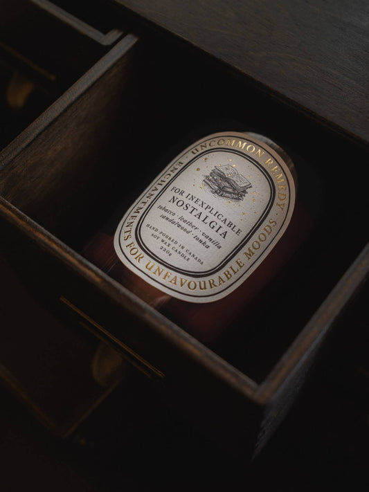 For Inexplicable Nostalgia | Tobacco, Leather, Vanilla - Soy Wax Candle