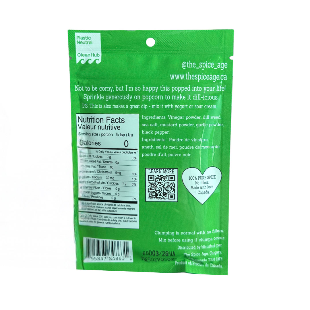 Dill Pickle Popcorn Seasoning (All Natural Ingredients)