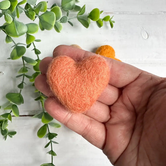 One Boho Felt Heart