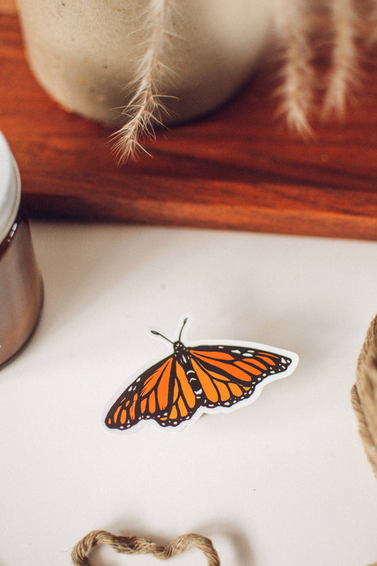 Monarch Butterfly Sticker | Waterproof Vinyl Sticker