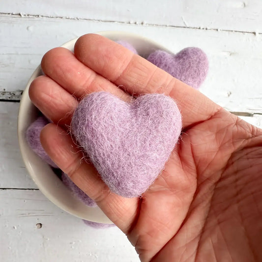 One Light Purple Felt Heart