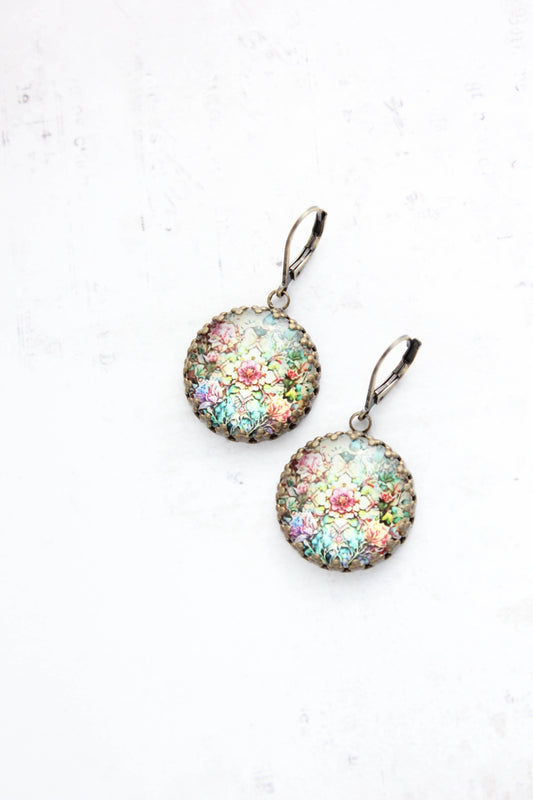 Floral Earrings | Vintage Style | Secret Garden Botanical - 300