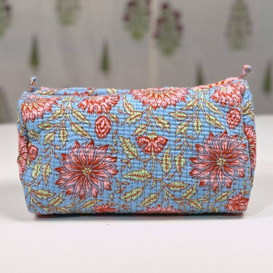 Hand-Made Blue Coloured Makeup Bag