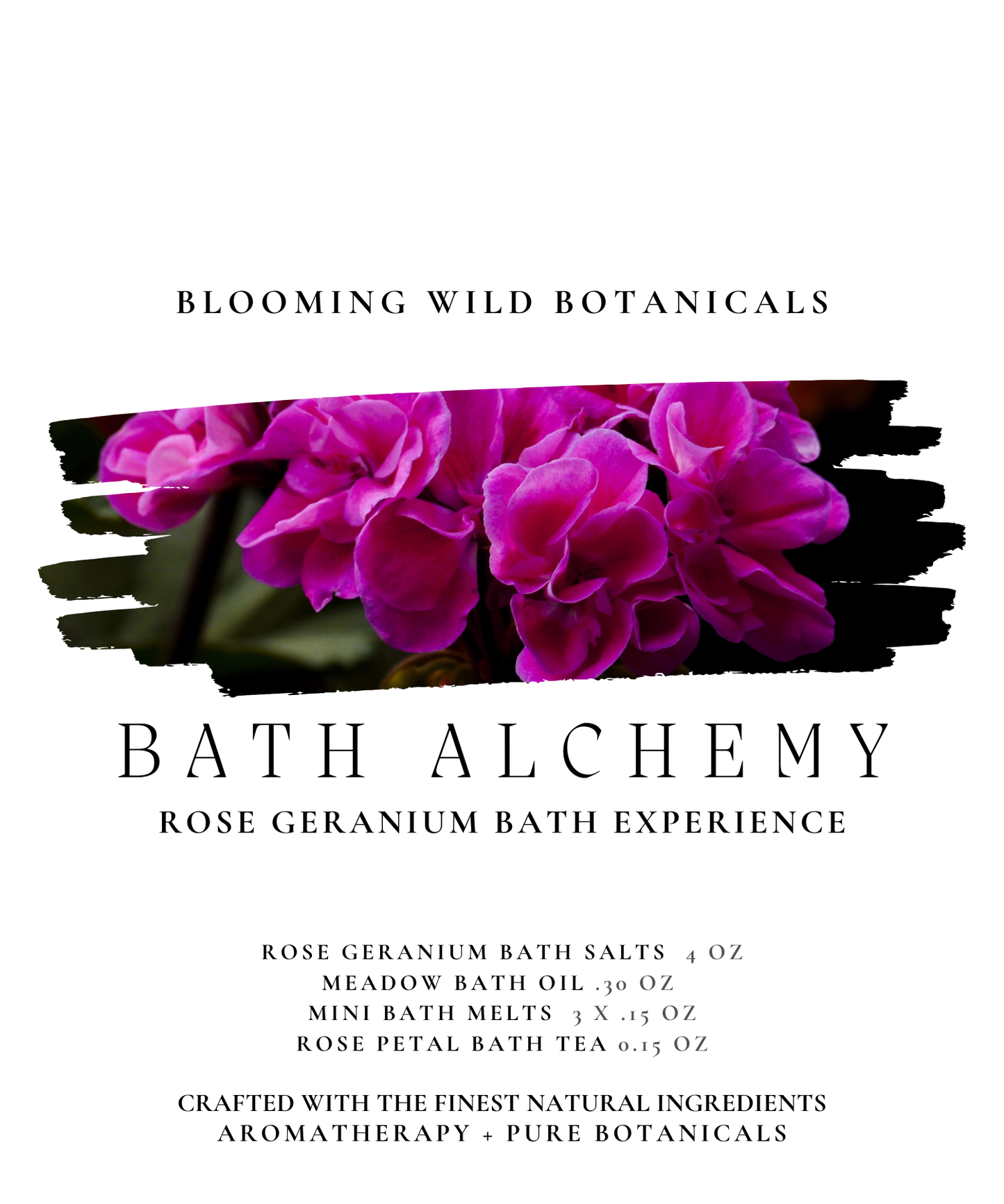 Rose Geranium Bath Alchemy Experience | Bath Salt Kit