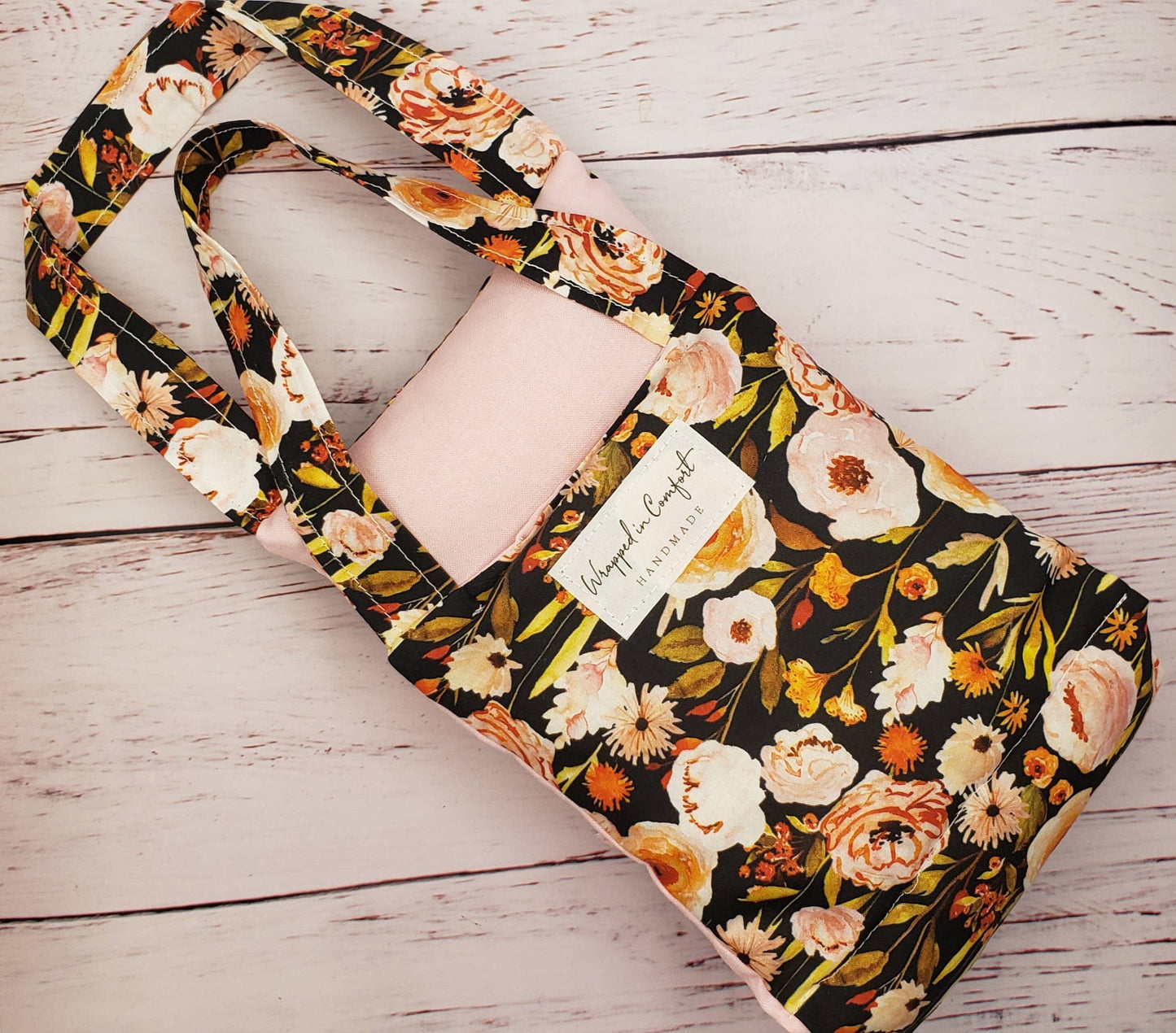 Dark Floral | Organic Cotton Heating Pad - Neck Wrap