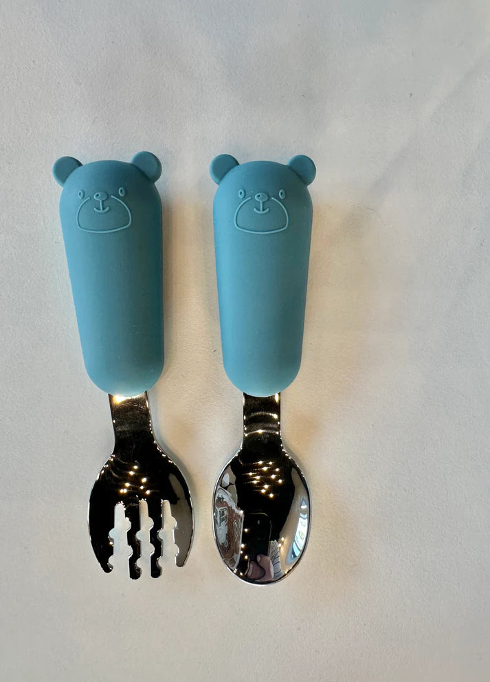 Silicone Fork + Spoon Set 12m+