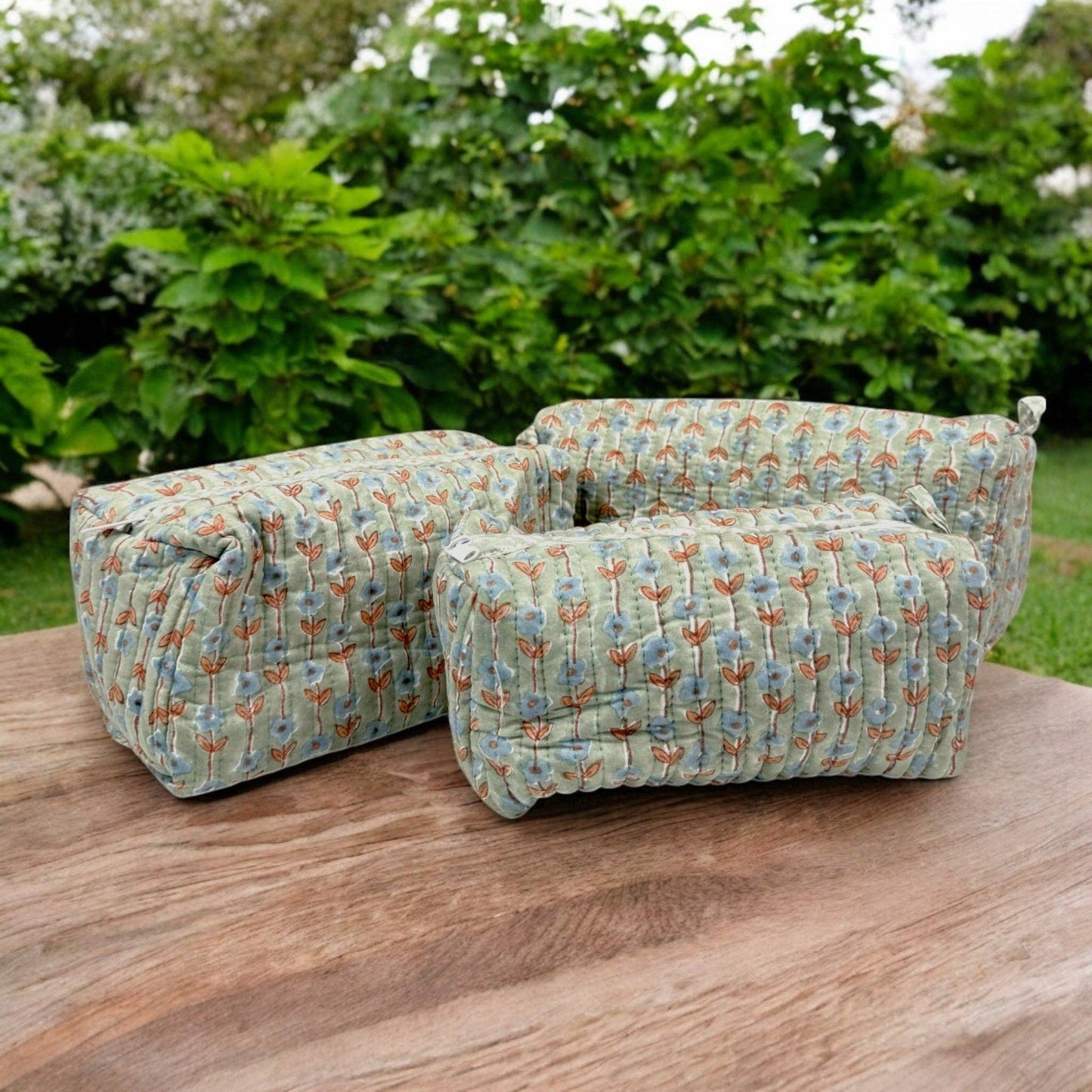 Hand-Made Mint Coloured Makeup Bag
