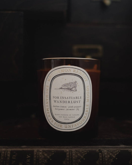 For Insatiable Wanderlust | Italian Lemon, Jasmine, Fig - Soy Wax Candle