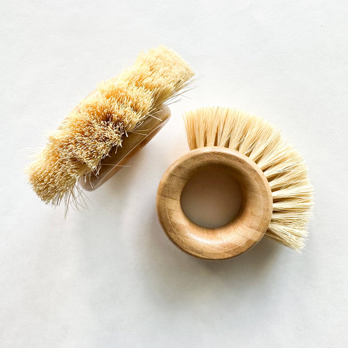 Bamboo Vegetable Brush - Sisal & Palm Bristles: Oval Brush