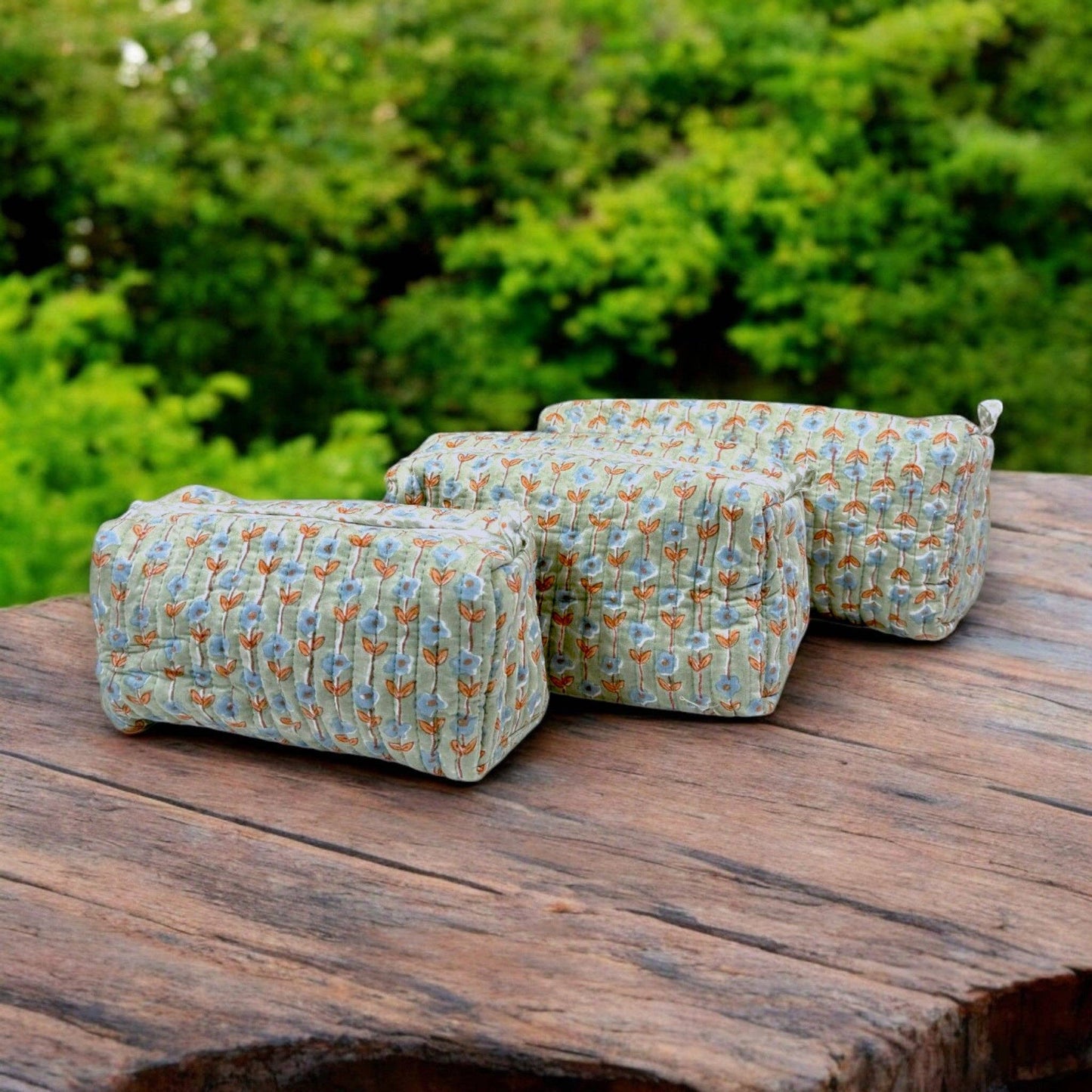 Hand-Made Mint Coloured Makeup Bag