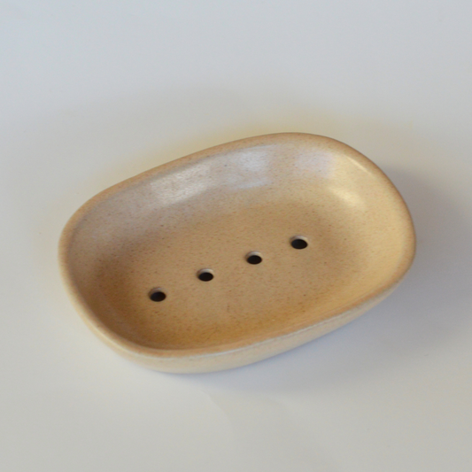 Fair Trade Cream Stoneware Soap Dish