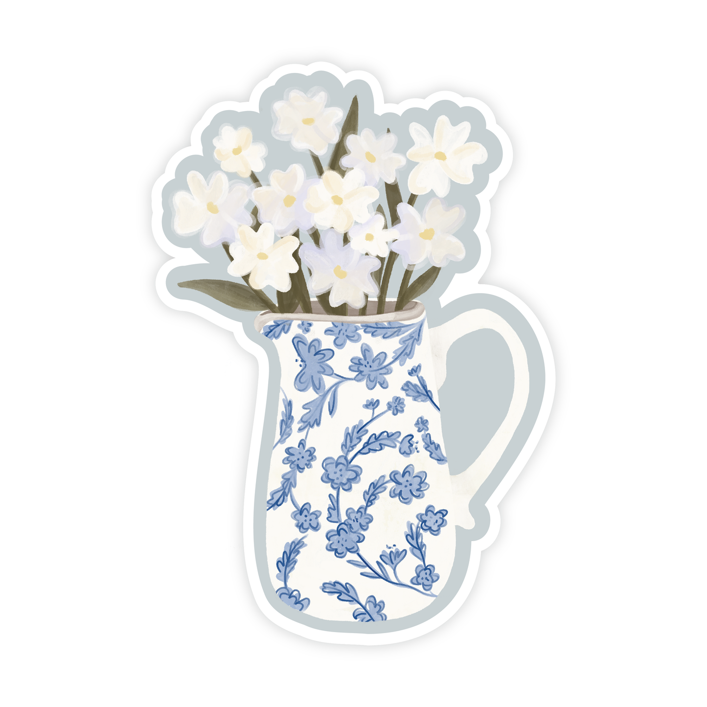 Delftware Blooms Sticker