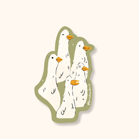 Duck Group Sticker | Bird Lover Sticker | Animal Series