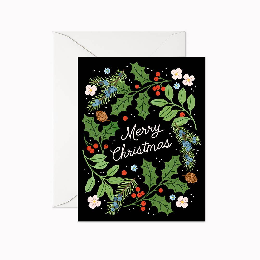 Merry Christmas Wreath | Greeting Card