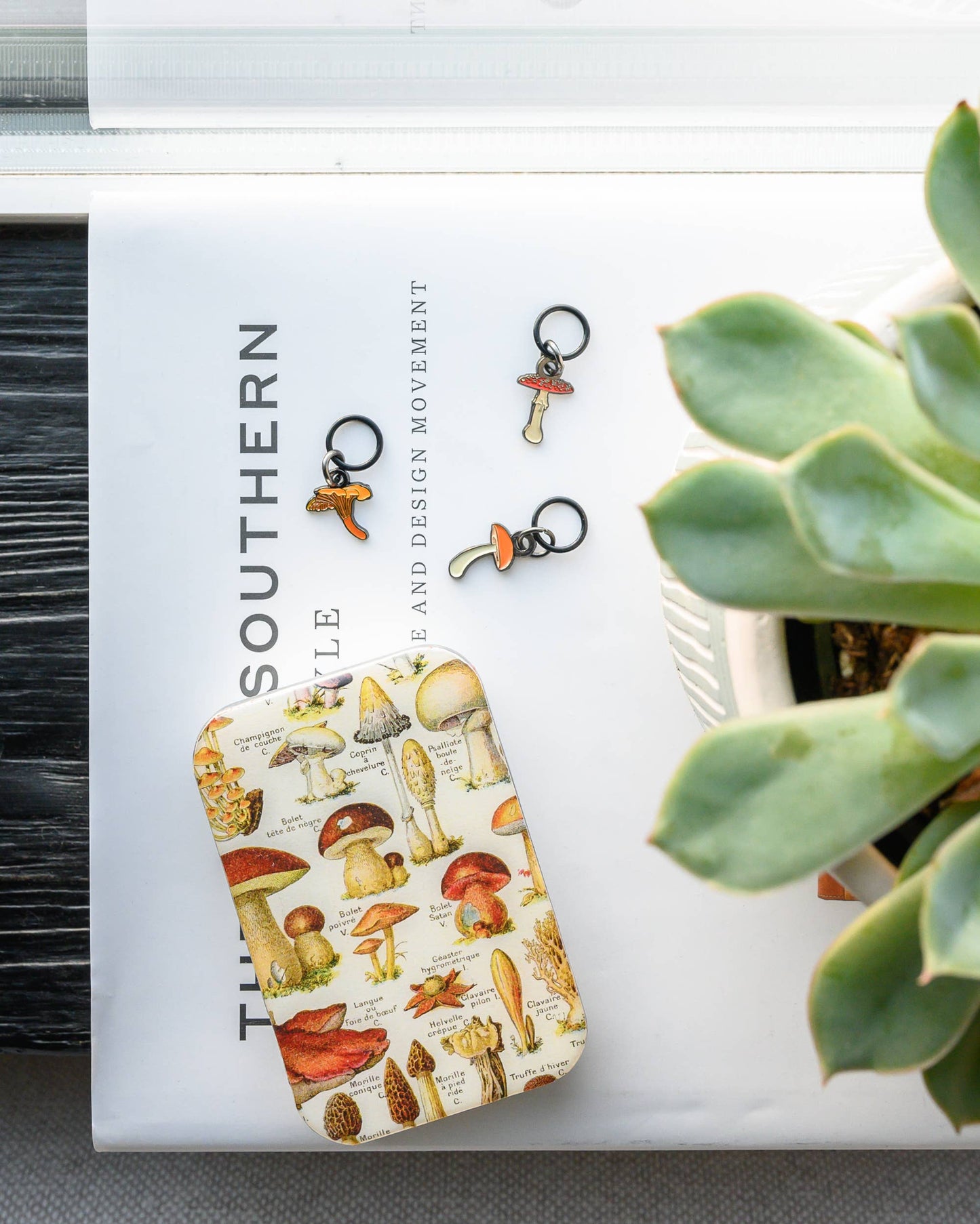 Large Mushroom Notion Storage Tin