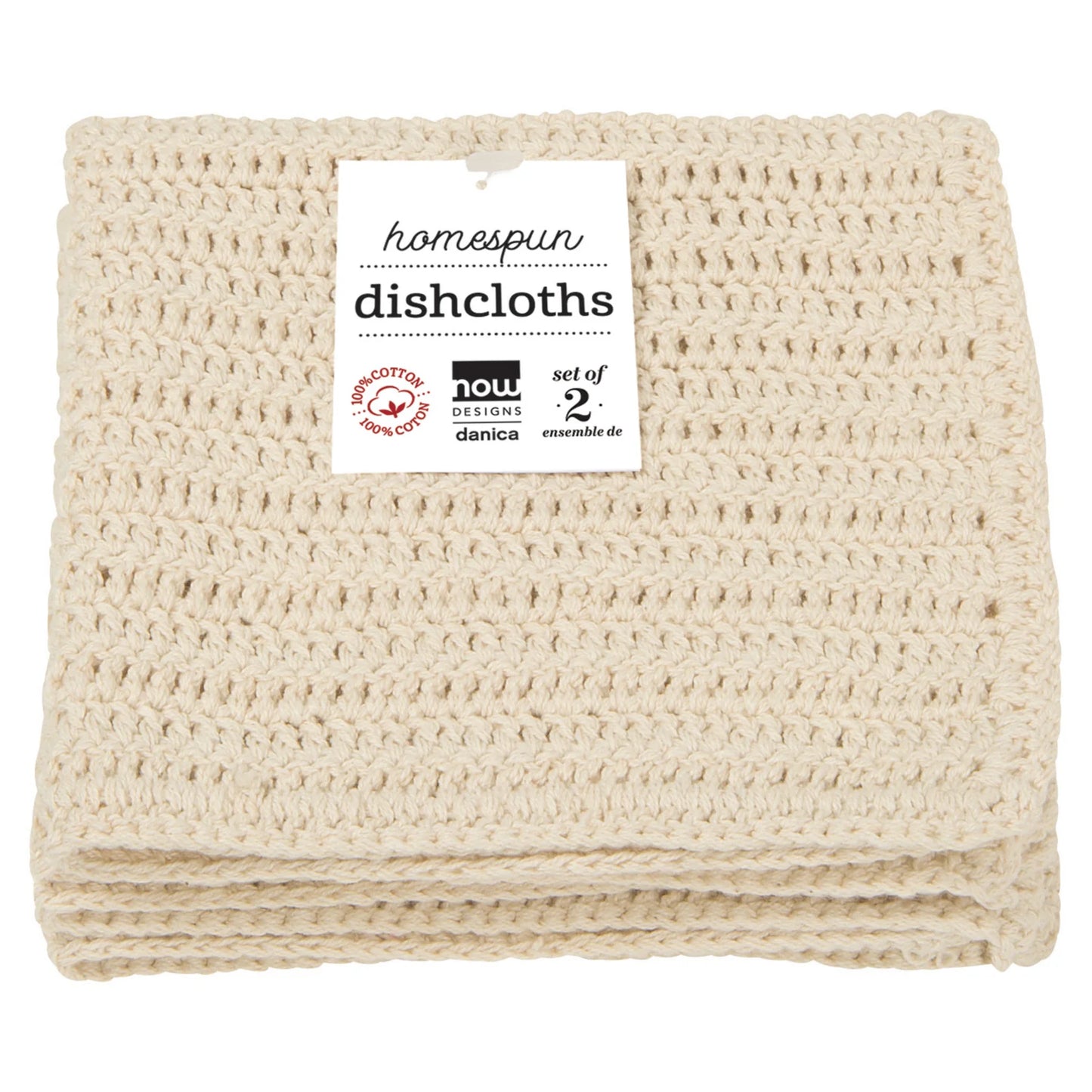 Homespun Natural Dishcloths | Set of 2