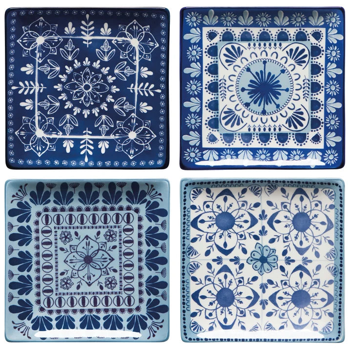 Porto Stamped Plates | Set of 4