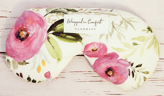 Pink Flowers | Organic Cotton Eye Pillow