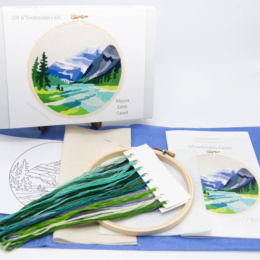 Mount Edith Cavell Embroidery Kit