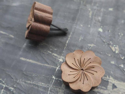 Wooden Essential Oil Diffuser for Car | Incense Holder: Peach Blossom（ Clip +  Incense Holder）