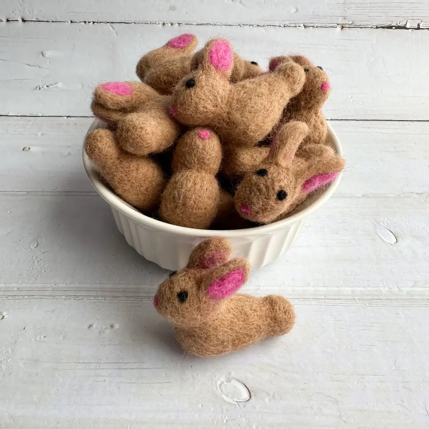 Light Brown Felt Baby Easter Bunny