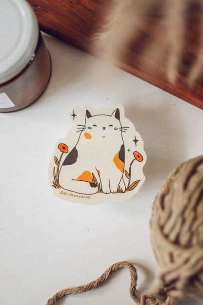 Grumpy Cat Sticker | Cute Animal Waterproof Vinyl Sticker