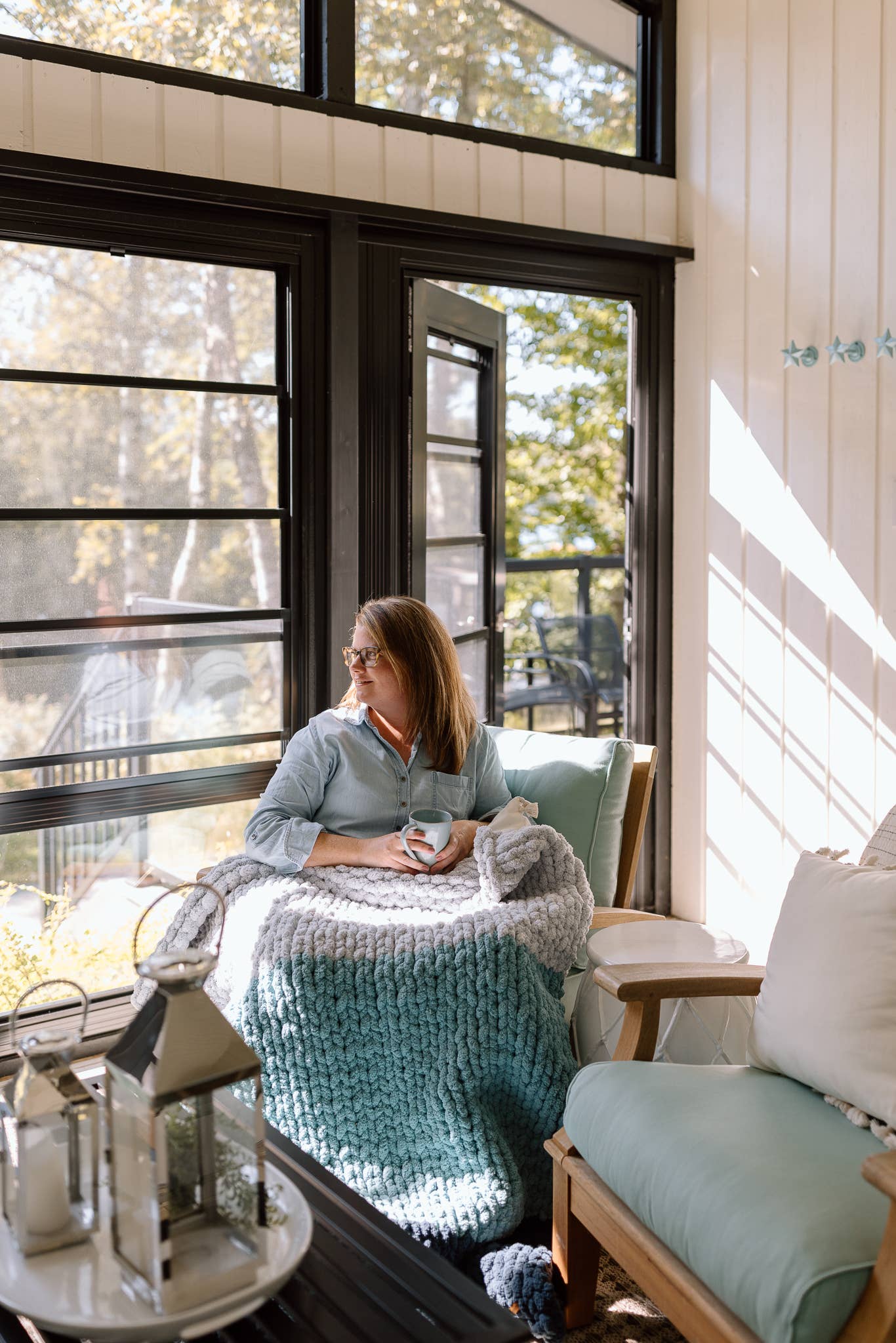 Sharon - Handmade Chunky Knit Blanket | Lap Throw