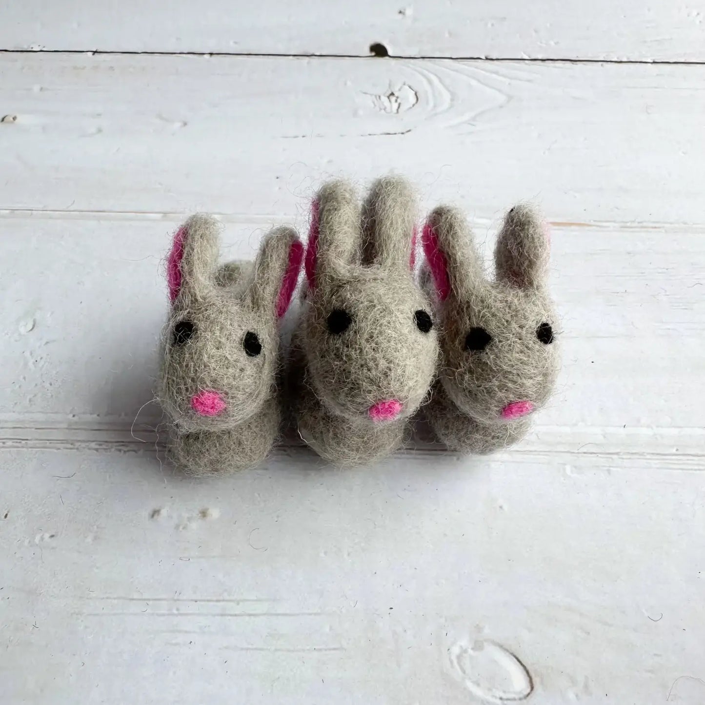 One Grey Felt Baby Easter Bunny