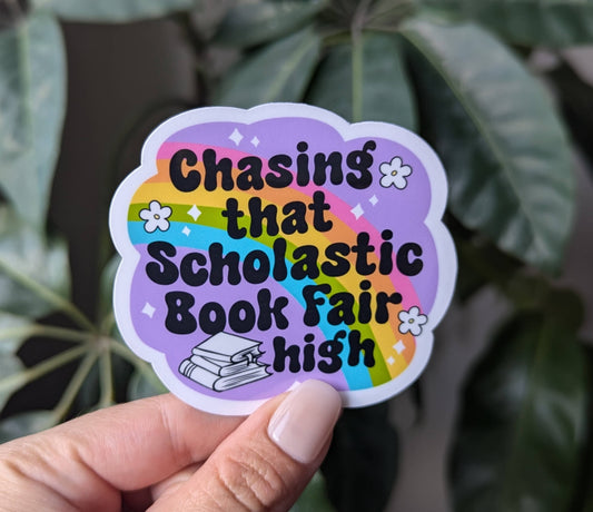 Chasing That Scholastic Book Fair High, nostalgia sticker