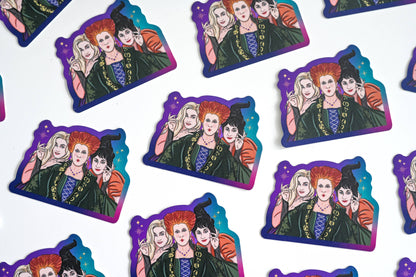 Witchy Sisters Pop Culture Sticker