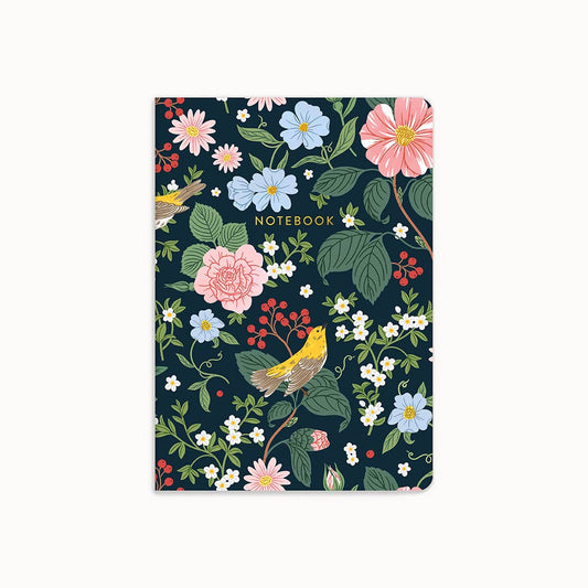 Warbler Floral | Sewn Notebook