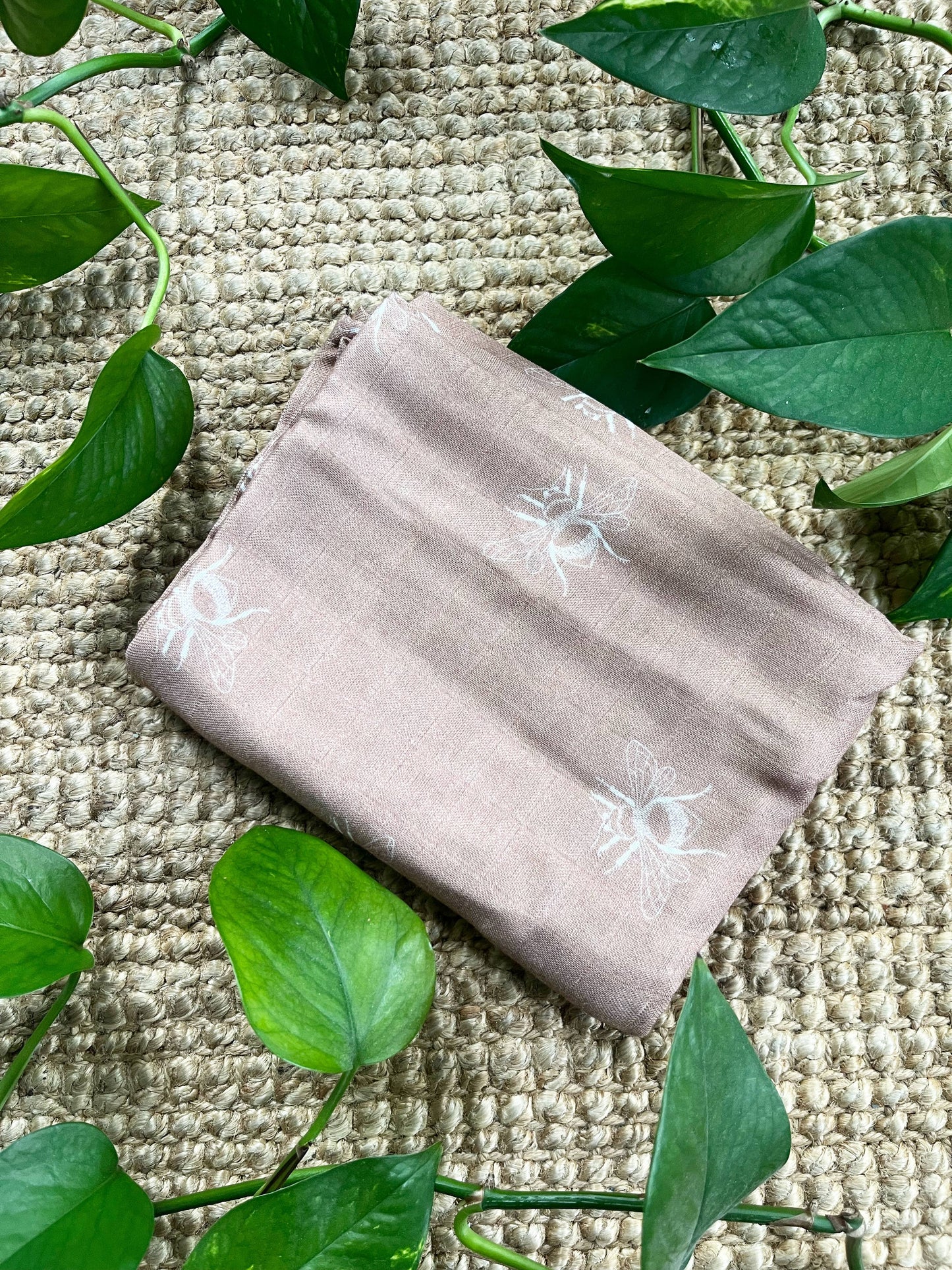 Bee Swaddle Blanket  |  Bumble Bee Muslin Baby Blanket