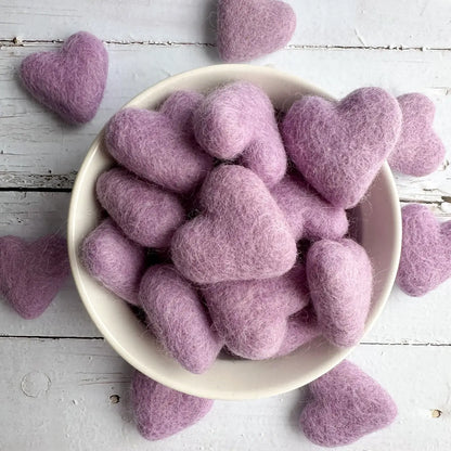 One Light Purple Felt Heart