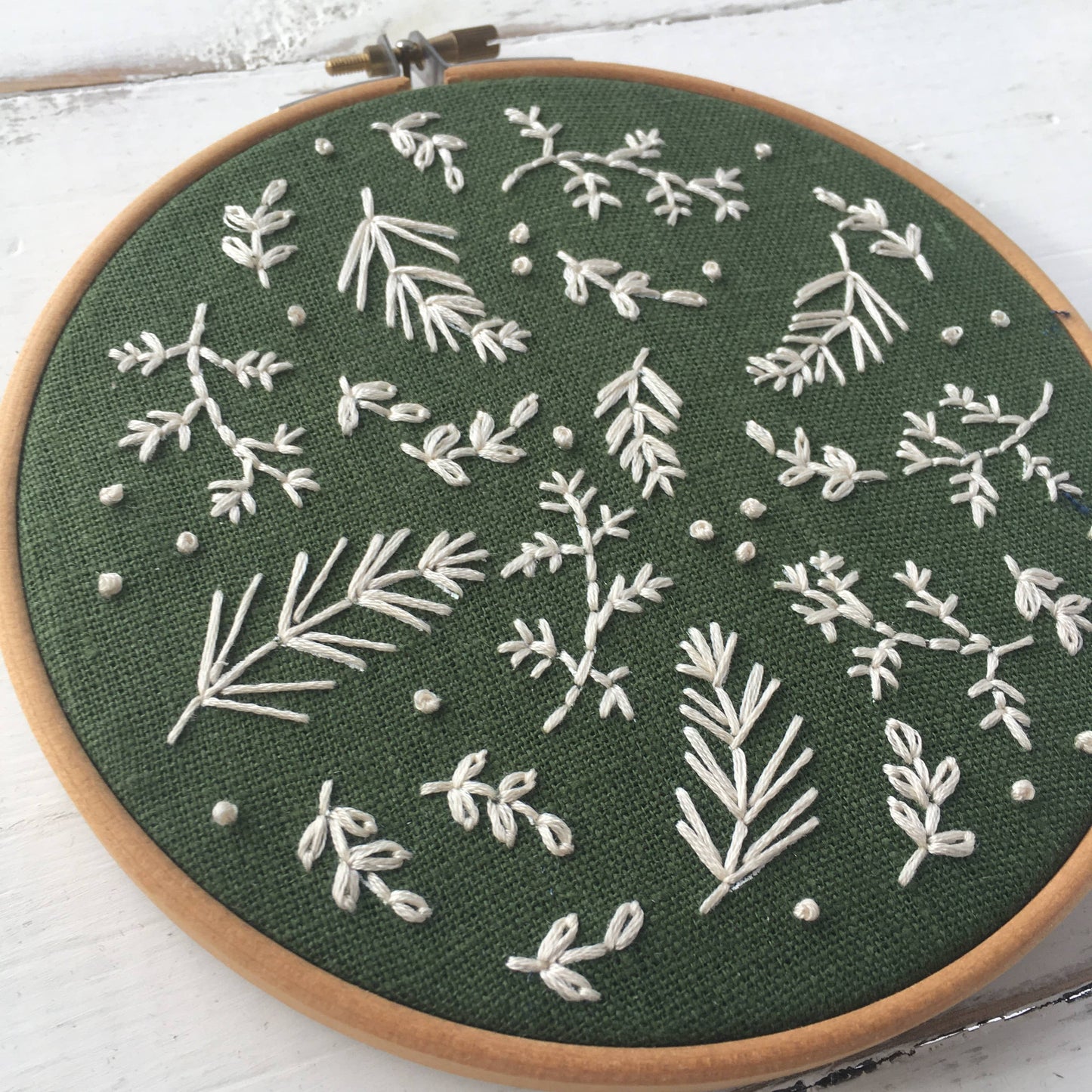 Winter Botanicals Embroidery Kit: Green