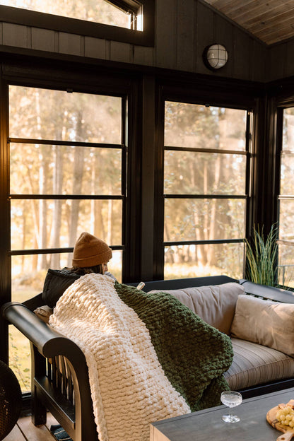 Michelle - Handmade Chunky Knit Blanket | Lap throw
