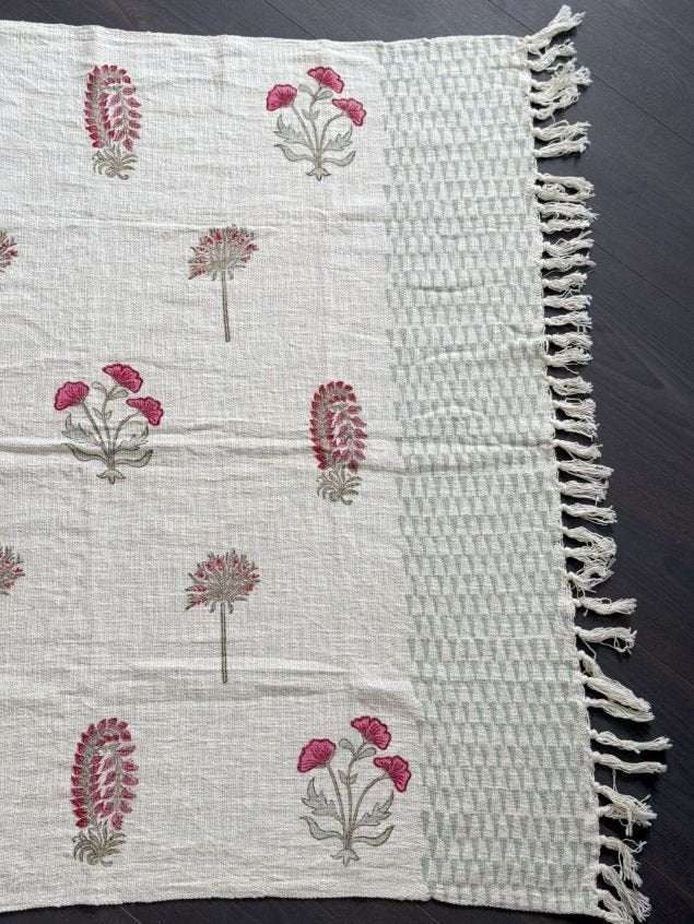 Pink Paisley | Throw Blanket