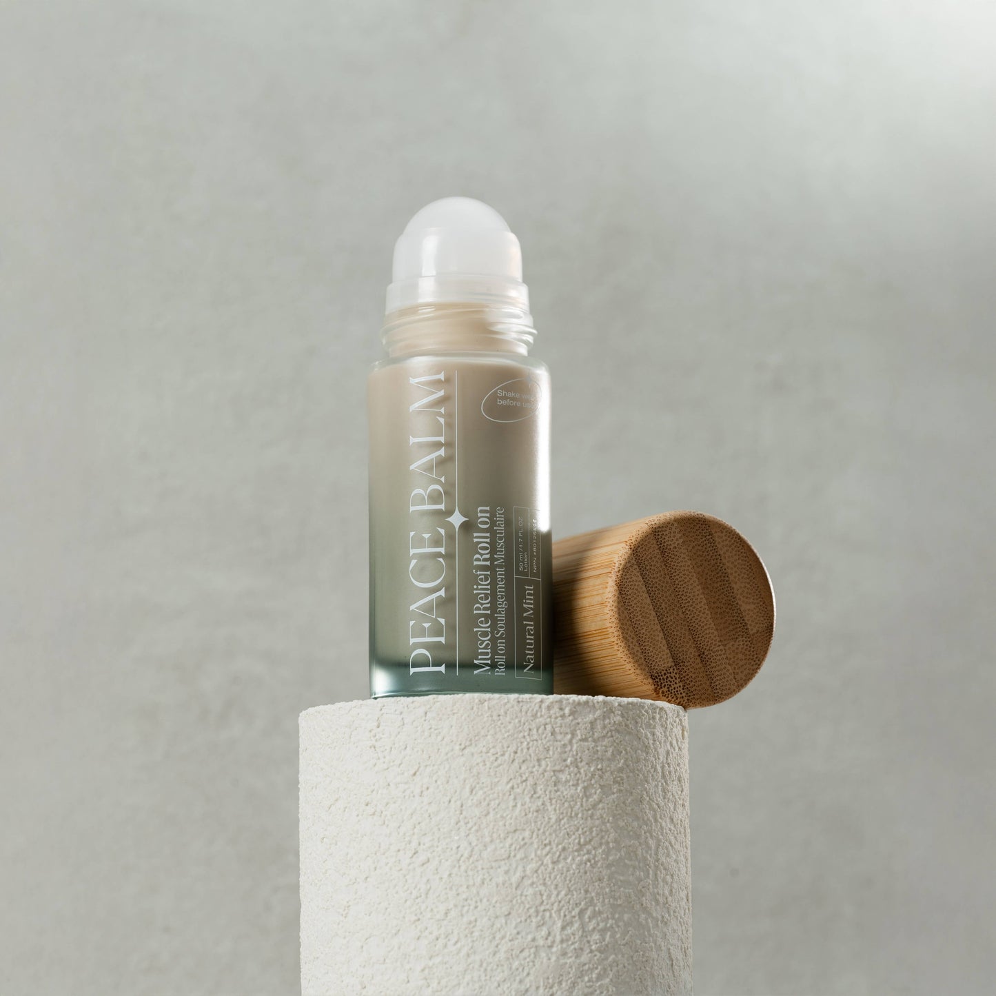 Peace Balm Natural Mint | Muscle Relief Roll-On with Menthol