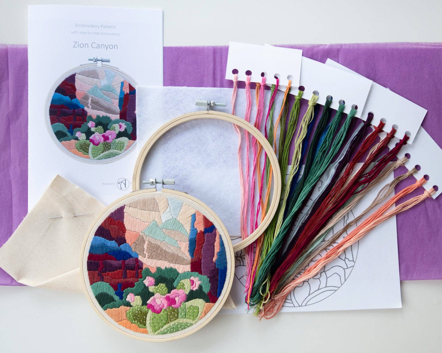 Zion Canyon DIY Embroidery Kit