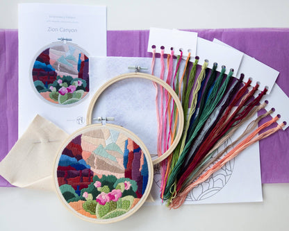 Zion Canyon DIY Embroidery Kit