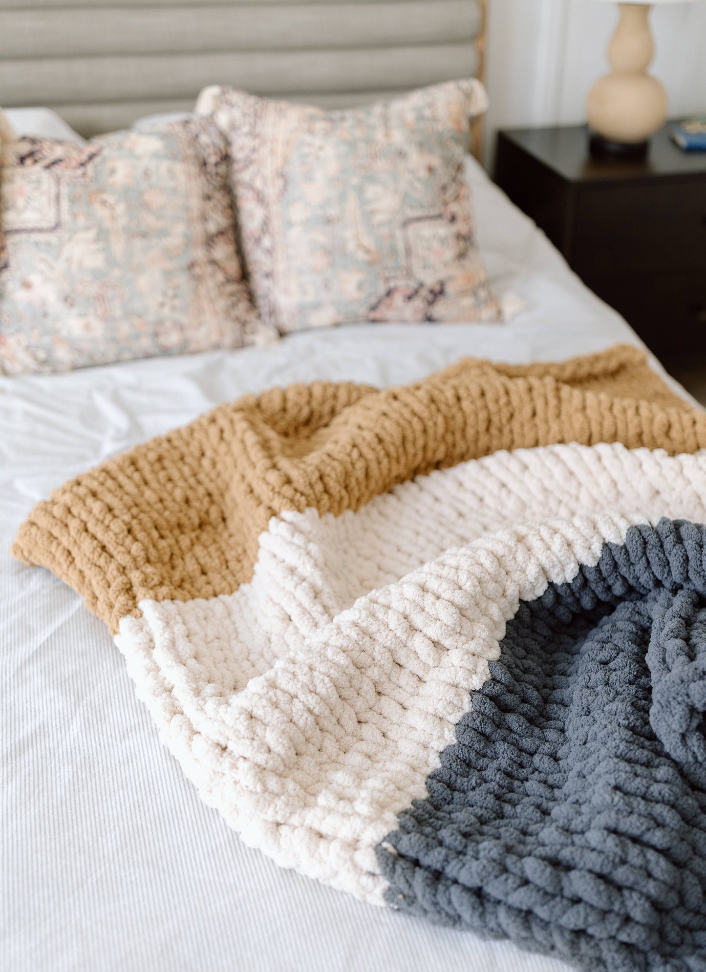 Amber - Handmade Chunky Knit Blanket | Lap Throw